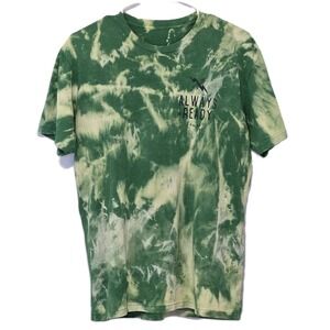 Mens Cambro Apparel Green Tie Dye Always Ready Graphic T Shirt Medium